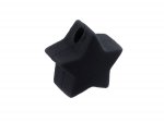 1 x Star XS Silicone Bead 15mm - black