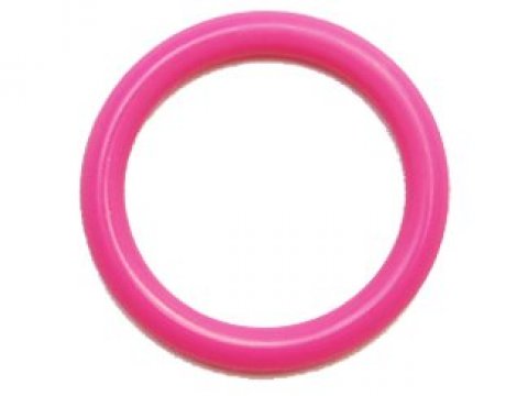 Baby Pink Opaque 16mm Plastic Rings (100pcs)