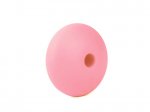 1 x Lentil Silicone Bead 12mm - blush pink