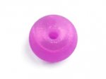 1 x Lentil Silicone Bead 12mm - pink metallic 