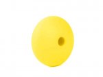 1 x Lentil Silicone Bead 12mm - bright yellow
