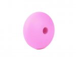 1 x Lentil Silicone Bead 12mm - pink
