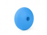 1 x Lentil Silicone Bead 12mm - sky blue