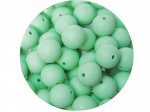 1 x Round Silicone Teething Bead 9mm - mint