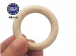 1 x 48mm Wooden Ring - Natural 