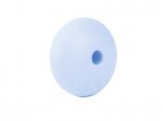 1 x Lentil Silicone Bead 12mm - light blue