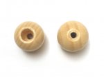 Round Wooden Safety Bead 18mm - Natural Varnish
