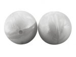 1 x Round Silicone Teething Bead 15mm - silver