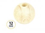European Round Wood Bead 12mm x10 - Natural Varnish