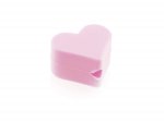 1 x Heart XS Silicone Bead 14mm - light pink