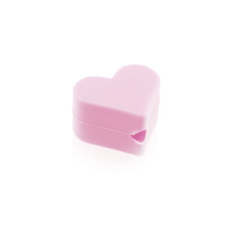 Valentine’s Silicone Bead Soft Pink Heart Silicone Focal Bead Heart Shape Silicone Bead