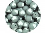 1 x Heart Silicone Teething Bead 15mm - gray & white