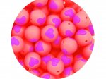 1 x Heart Silicone Teething Bead 15mm - salmon & lilac