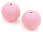 1 x Round Silicone Teething Bead 19mm - blush pink