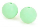 1 x Round Silicone Teething Bead 19mm - mint