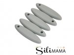 1 x SiliMama® Drop Style Bead - Soft Grey
