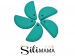 1 x SiliMama® Moon Bead - Bahama Blue