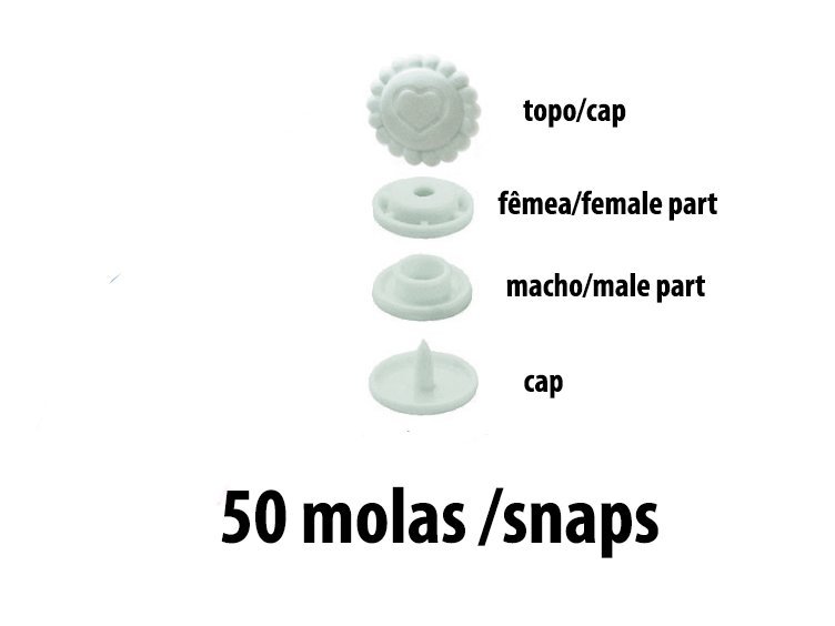 round plastic snap fasteners (Kam Snaps) medium size