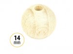 European Round Wood Bead 14mm x1 - Natural Varnish 