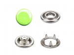 Metal Snaps 10mm x 25 sets - Lime Green