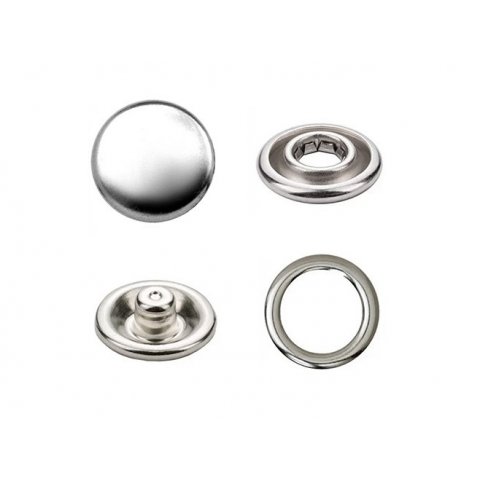 Metal Snaps 10mm x 25 sets - Niquel