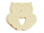 Owl Silicone Teether - Beige