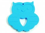 Owl Silicone Teether - Sky Blue