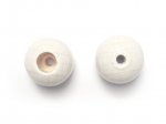 Round Wooden Safety Bead 18mm - Dirty White