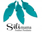 1 x SiliMama® Feather Pendant - Bahama Blue