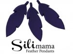 1 x SiliMama® Feather Pendant - Denim Blue