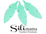 1 x SiliMama® Feather Pendant - Sea Foam