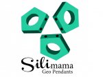 1 x SiliMama® Geo Pendant - Emerald Green