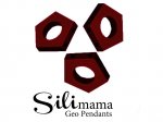 1 x SiliMama® Geo Pendant - Garnet