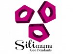 1 x SiliMama® Geo Pendant - Raspberry