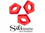 1 x SiliMama® Geo Pendant - Retro Red