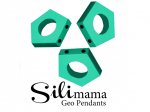 1 x SiliMama® Geo Pendant - Teal Drop
