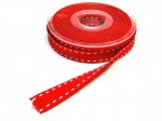 Stitched Red Grosgrain Ribbon 15mm 15M