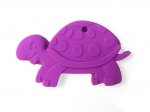 Turtle Silicone Teether Flat - Purple