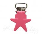 10 x 5/8" Star Dummy Clips 15mm - Hot Pink