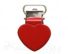 10 x 5/8" Mini-Heart Dummy Clips 15mm - Red