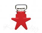 10 x 5/8" Star Dummy Clips 15mm - Red