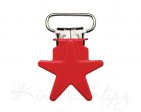 10 x 7/8" Star Dummy Clips 20mm - Red 